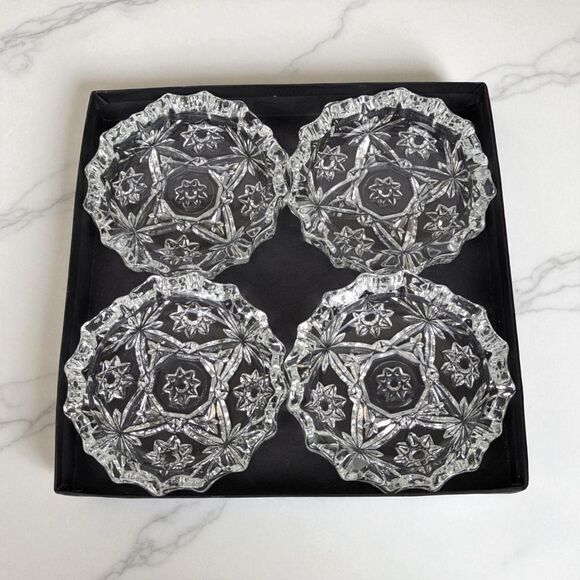 Anchor Hocking Other - Vintage Anchor Hocking Early American Prescut Ashtrays: Set of 4 in Box